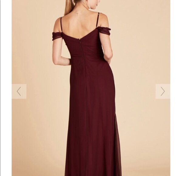 NWT Birdy Grey Chiffon Cabernet Spence Convertible Bridesmaid Maxi Dress Medium - Picture 3 of 6